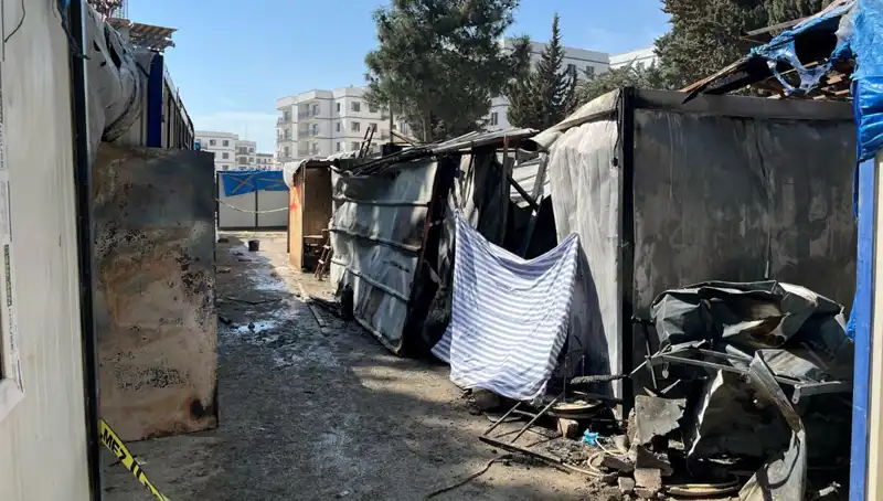 İşçilerin Kaldığı Konteynerde Yangın: Şoke Edici Gelişmeler