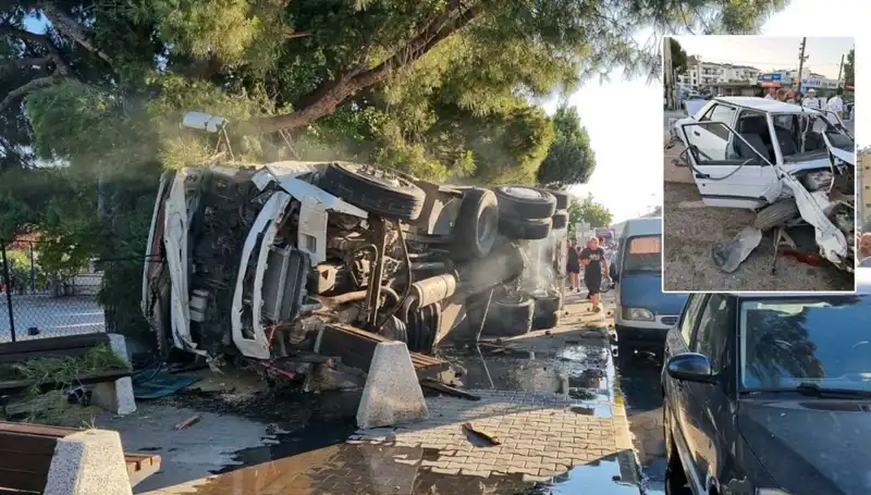 Freni Patlayan Kamyon, Trafikte Dehşet Saçtı: Olay Anı Görüntülendi