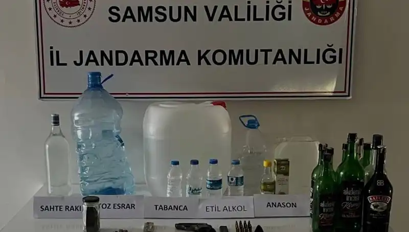 Samsun'da Görülmemiş Sahte İçki Operasyonu: Litrelerce İmha Edildi!