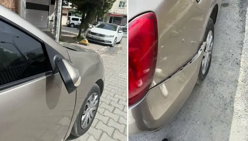 Motosikletli Maganda, Otomobilin Aynasını Kırıp Mahallede Kavgaya Davet Etti!